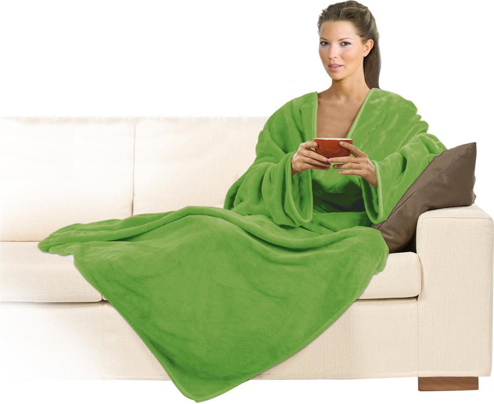 Plaid Con Maniche Dove Comprarlo.Macom Coperta Con Maniche 140 X 180 Cm Plaid Colore Verde Morby 900g