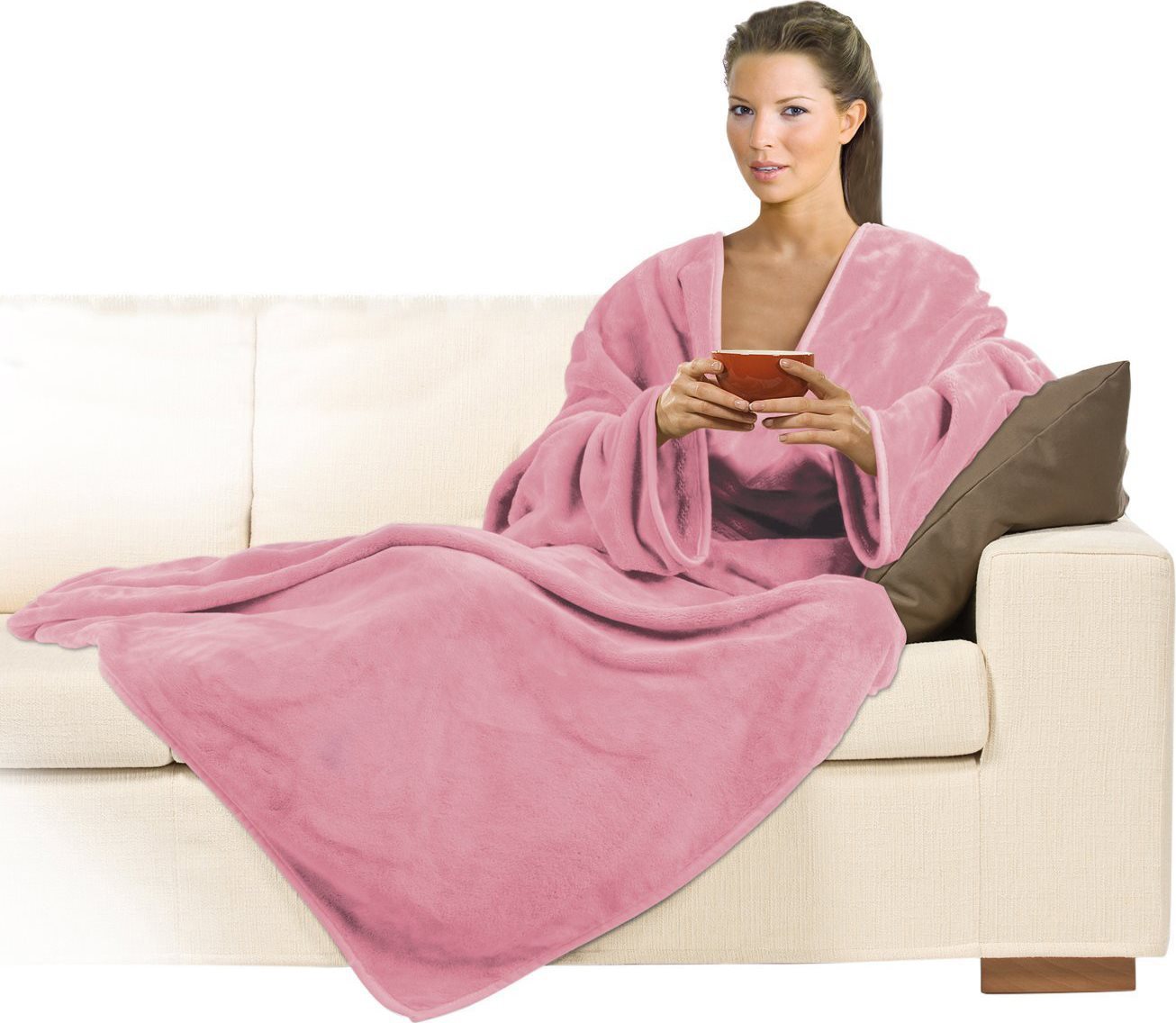 Plaid Con Maniche Dove Comprarlo.Macom Coperta Con Maniche 140 X 180 Cm Plaid Colore Rosa Morby 900p