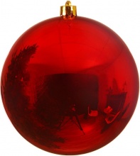 Amicasa 9022262 Palline per Albero di Natale 1pz D. 14cm Sfera Red