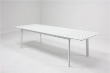 Amicasa Antra_3 Tavolo da esterno in alluminio 217276 x 100 h 75 cm colore Bianco