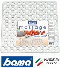 Bama 70100 Tappeto Massage Doccia cm 53x53 Bianco