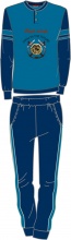 Blanco Raya S8M005 Pigiama Uomo Cotone 100% Maglietta e Pantalone Tg. XL Azzurro