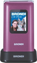 Brondi 10279002 Cellulare Dual SIM Fotocamera e Bluetooth Viola Amico Prezioso
