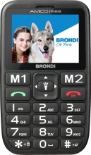 Brondi 10279060 Cellulare 2.4" Dual SIM Bluetooth 600 mAh Amico Stiloso Nero