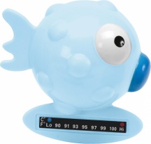 CHICCO 006564.20 Termometro Bagno Pesce Palla per Neonati con Indicatore Temperatura Blu