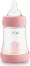 CHICCO 20211 10 PERFECT 5 Biberon Anticolica 150 ml Flusso Lento 0+ Silicone Rosa