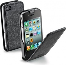 Cellularline FLAPESSENIPHONE4BK Cover per iPhone 4S4 - NERO -  FLAP ESSENTIAL