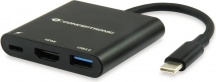 Conceptronic DONN01B Adattatore da USB-C 3.1 a HDMI