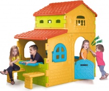 VivaGarden AL806843 Casetta per Bambini Grande Villa in Plastica cm 199,9x154x180 h Multi