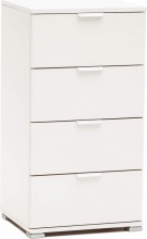 DecHome MR805081 Cassettiera con 4 Cassetti in Truciolato cm 45x38x85 h Bianco