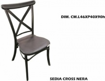 Daf CROSS_BK Sedia resina 46x40x90h cm Nero Cross