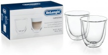 De Longhi 5513284161 Set 2 Bicchieri da degustazione Cappuccino 190 ml in vetro