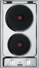 De Longhi I 23-1 ER Piano cottura elettrico incasso 2 Fuochi 30 cm Inox  Domino