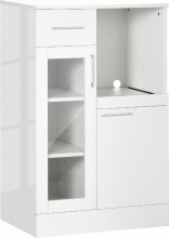 DecHome 886DHWT Credenza Moderna Armadietti Cassetto Mobile 60x40x95cm Bianco