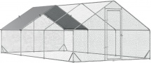 DecHome 277V02D51 Pollaio da Giardino Telaio Zincato Copertura Impermeabile 3x6x2m