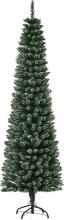 DecHome 324 Albero di Natale Innevato Alto e Stretto 570 Rami 53x195cm Verde