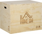 DecHome 3V01-A93 Plyo Box Legno 3 Altezze Jumping Box 120kg 61x51x76cm