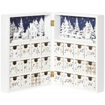 DecHome 522V00 Calendario Avvento di Natale a forma di Libro 22x9x30 cm