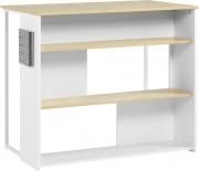 DecHome DH80173 Isola per Cucina con 3 Ripiani in Stile Moderno 105x65x90 cm Bianco