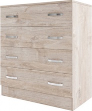 DecHome K360 Cassettiera 4 Cassetti 90x80x45 cm Rovere Vintage