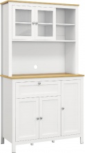 DecHome WTA539F Dispensa Cucina con Cassetti e Scaffali 100x40x180 cm Bianco