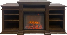 Divina Fire DF91415 Camino elettrico caminetto da terra Biden in legno Noce 179x48x85 h