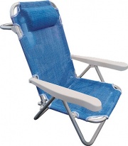 Domus 520e566 Spiaggina Comfort AlluminioText Blu cm 61x53 H.cm 81