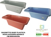 Ecoplast PL599990 Vaschetta Bagnetto Neonati Baby Plastica 80x44x25 cm Assortito