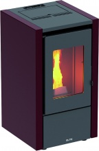 Elite MIGNON7-BEB-T Stufa a Pellet Ventilata 6.2 kW 11 kg Volume 145 m3 Bordeaux