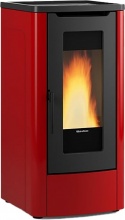 Nordica Extraflame 1285550 Stufa a Pellet Canalizzata 10 kW 27 Kg Bordeaux Dahiana Plus