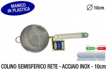 F.Lli Gnali A910 Colino Semisferico Rete Inox cm 10 Manici Plast.