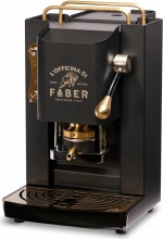 Faber Coffee PROBLACKBASOTT Macchina da Caff Pro Deluxe Cialde ese 44 mm Mat Black Ottone