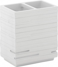 GEDY Portaspazzolino da Parete per Bagno Bicchiere in Resina colore Bianco  - 2910/02 Serie G-2900