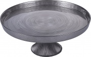 Galileo 5911148 Alzata in vetro metallic finish platino Elegance Sibilla