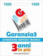 Garanzia 3 EXTGAR2 Estensione del Servizio Tecnico Fino A 1.000,00 Euro