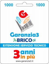 Garanzia 3 EXTGARBRICO1000 Brico - Estensione del Servizio Tecnico Fino a 1000,00 Euro
