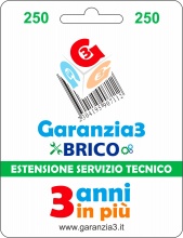 Garanzia 3 EXTGARBRICO250 Brico - Estensione del Servizio Tecnico Fino a 250,00 Euro