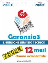 Garanzia 3 G3CPD2000 Cover 2000 - Danno Accidentale TV Fotografia Telefonia fino a 2000,00 Euro