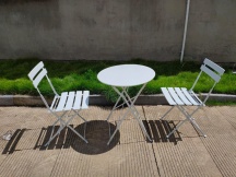 Giardini del Re FS460 WHITE Set tavolino sedie giardino Salottino da esterno 3 pz WH_Giotto