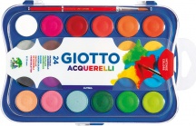 Giotto 352400 Acquerelli Da 30 mm 24Past Colore Ass