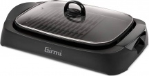 Girmi BQ90 Barbecue Portatile da Tavolo BBQ Elettrico 2200 W con Coperchio Nero