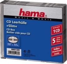 Hama 51289 Custodia Slim per CD confezione da 5 Custodie