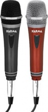 KARMA DM 522 Kit 2 microfoni dinamici  Jack 6,3mm Colore Nero e Rosso