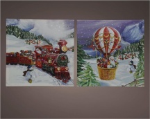 Kaemingk 486568 Paesaggio natalizio Quadro Led colore assortito 38 x 38 cm