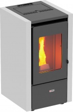 King 60T-BKI Stufa a Pellet Ventilata 6,2 kW 11 kg 145 m3 Bordeaux