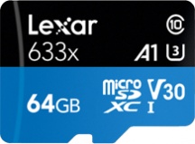 Lexar LSDMI64GBB633A Scheda di Memoria MicroSDXC 64 GB Classe 10