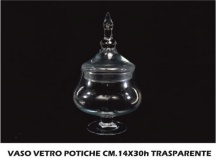 Mercury MER48174 Vaso Vetro Potiche cm 14x30h Trasparente