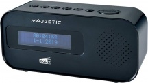 NEW MAJESTIC 119115 Radiosveglia Digitale DAB+ Funzioni Snooze e Sleep Nero RS-115 DAB