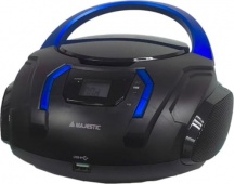 NEW MAJESTIC AH-225R MP3 Boombox Lettore CD Mp3 Aux USB Stereo Nero