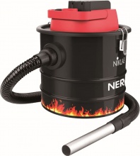 Niklas 1018 Aspiracenere 110 Watt batteria litio fusto acciaio filtro HEPA Nerone